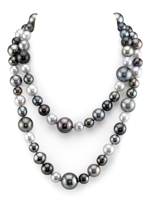 Opera Length Tahitian South Sea Pearl Diamond Bead Necklace — Pratima  Design Fine Art Jewelry Maui, Hawaii