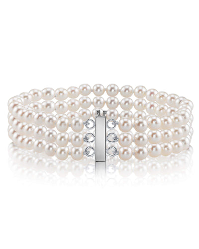 Triple Hanadama Akoya Pearl Bracelet