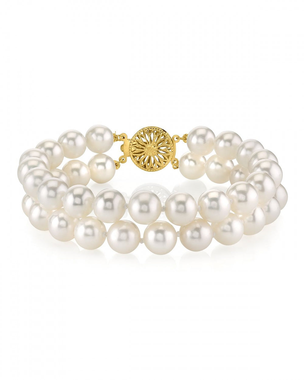 Fatdog top Wedding Collection Bracelet - BSB109 Cream White Freshwater Pearl 2-Strand