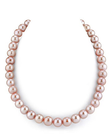 11.5-12.5mm Pink Freshwater Pearl Necklace - AAA Quality - Pure Pearls