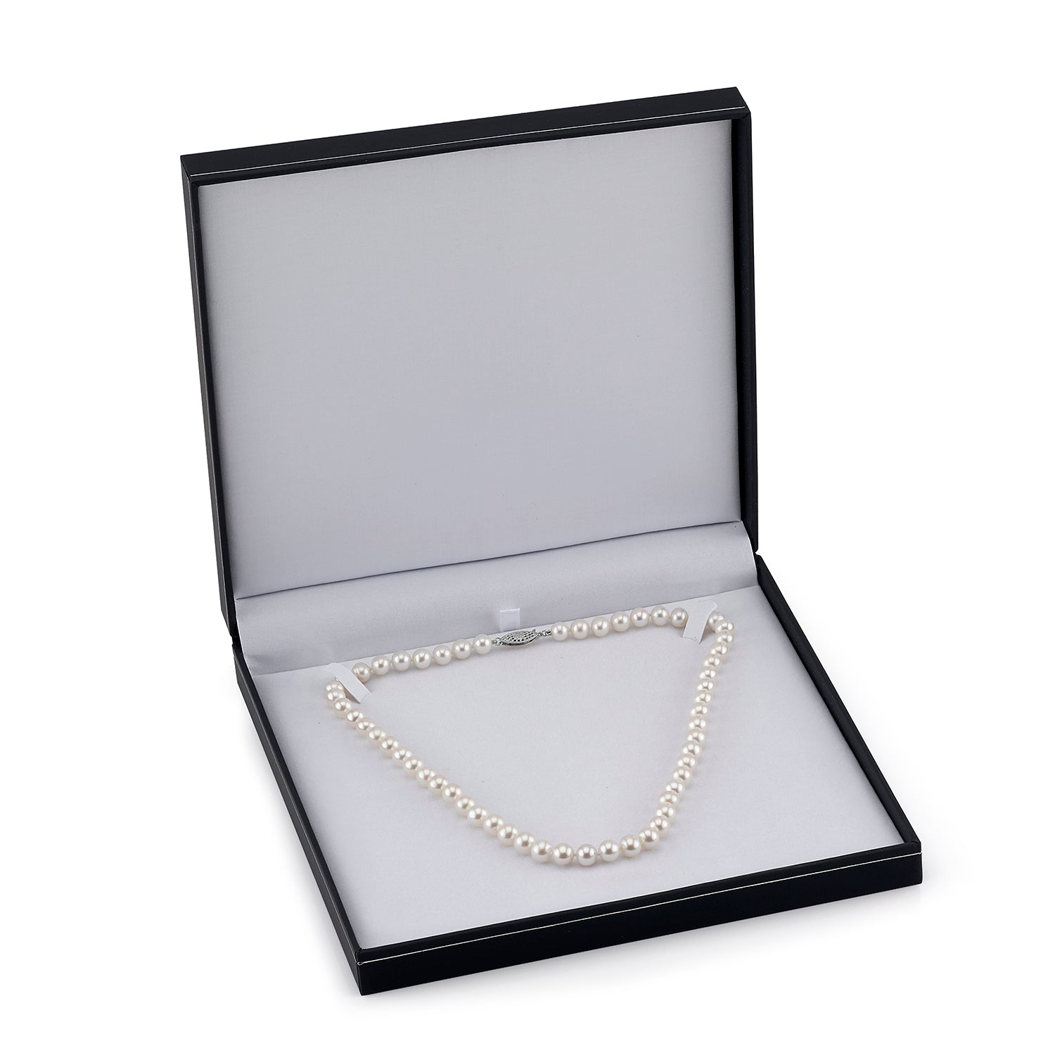 7.0-7.5mm White Freshwater Pearl Necklace - AAAA Quality - Pure Pearls