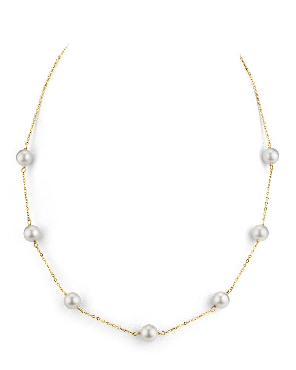 Pearl tin online cup necklace