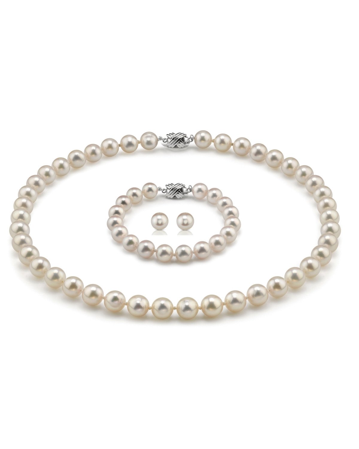 ELEISPL JEWELRY 7.5－8.5mm White Pearls Necklace Or Sets – Eleispl wholesale  pearl store