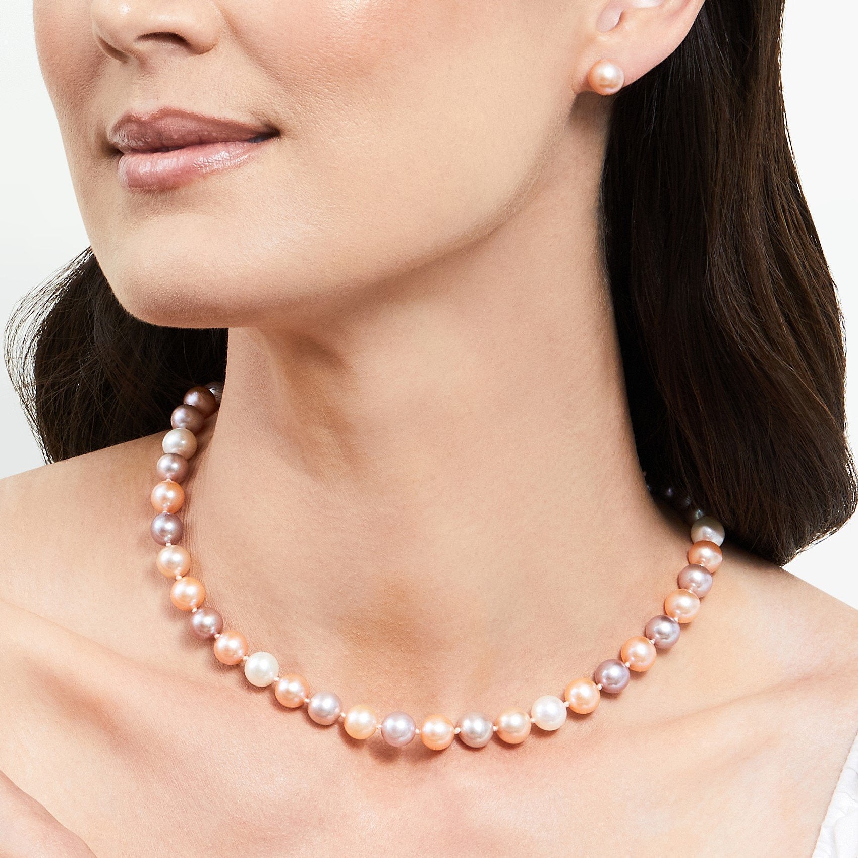 MultiColor Crystal Pearl Necklace Set – Beautiful Things GREEKS Company  