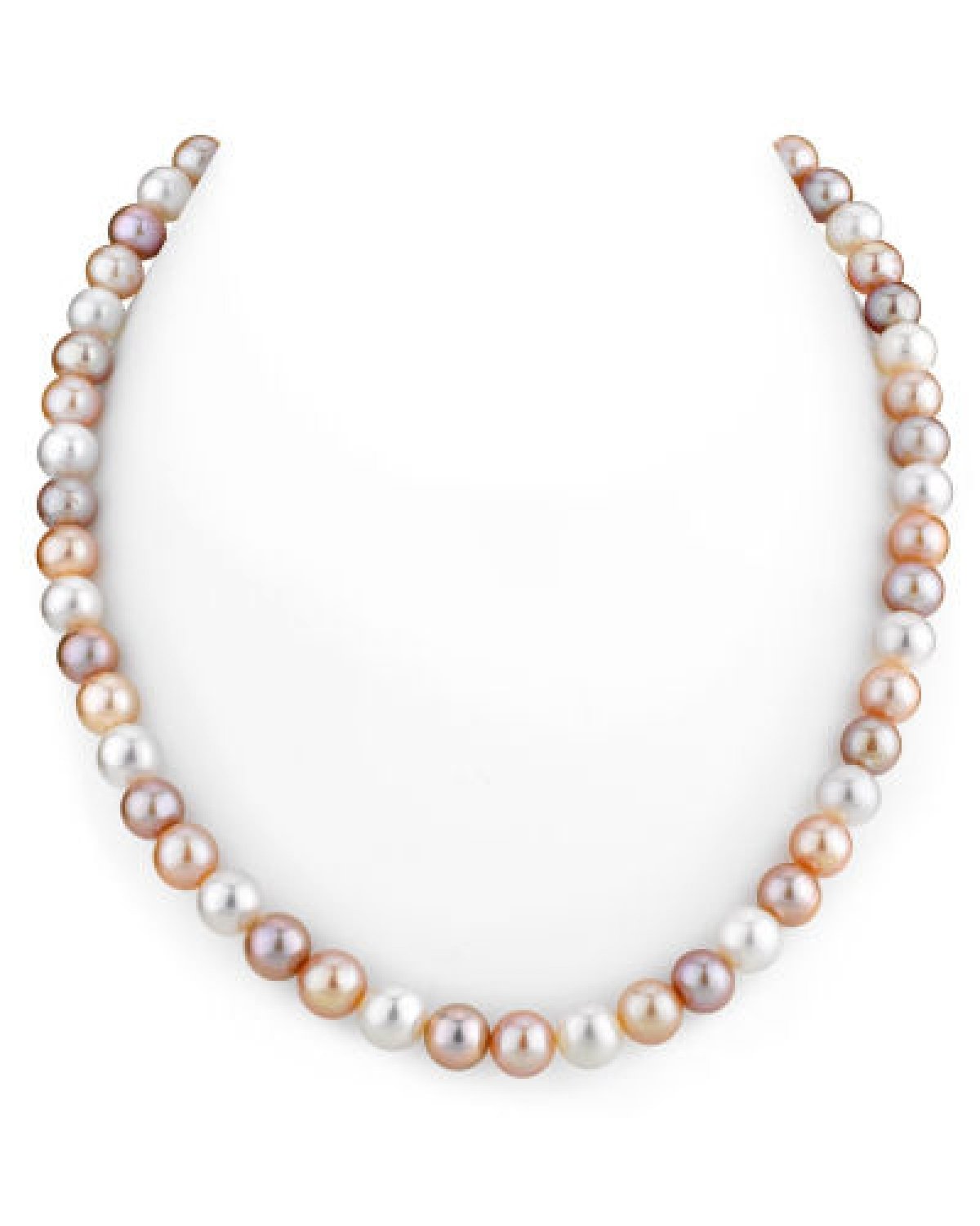 Triple Strand Beaded Cultured Pearl Necklace with 14k Yellow Gold, Sapphire  & Turquoise Clasp - Sindur Style