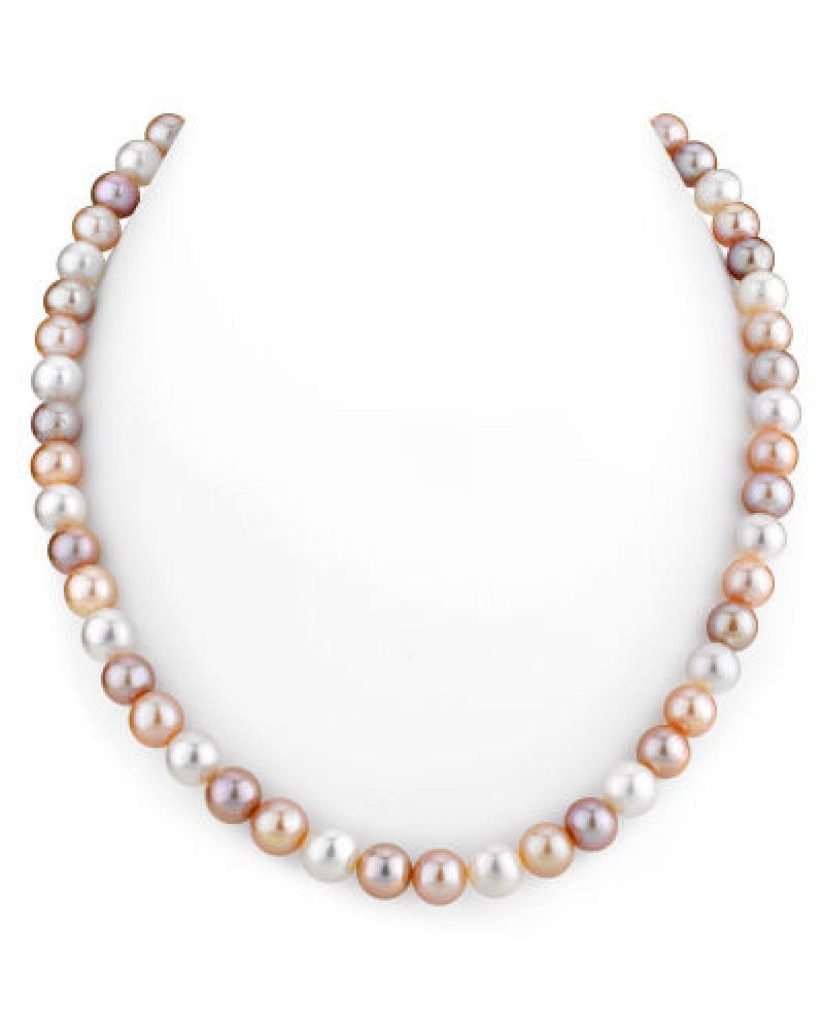 White Japanese Akoya Pearl Necklace, 7.0-7.5mm - AAA Quality 51 Rope Length / Ball Clasp - 14kt White Gold