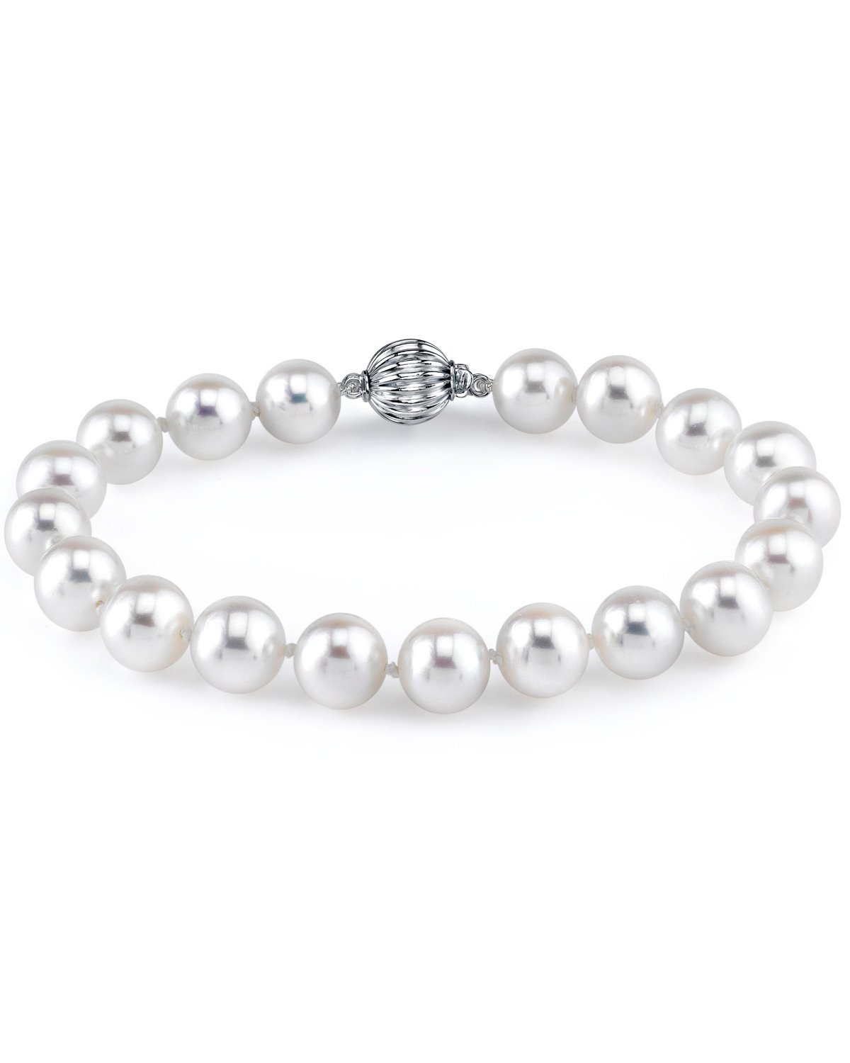 White South Sea Baroque Pearl Leather Bracelet for Men