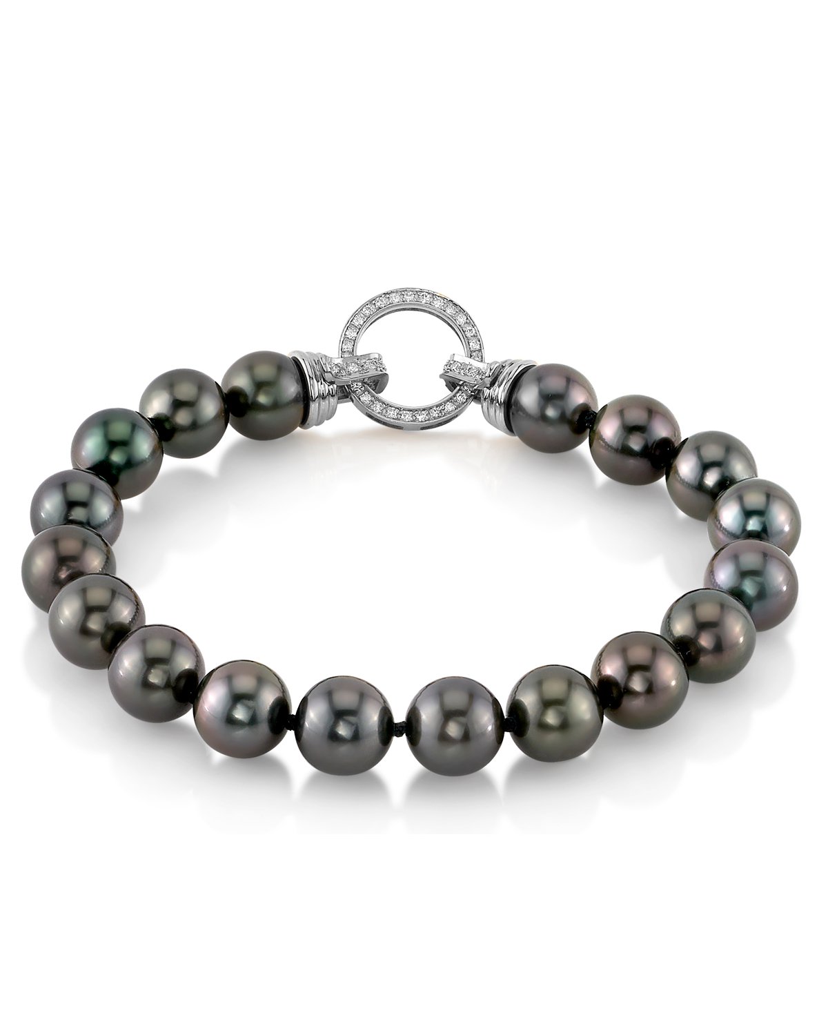 Tahitian South Sea Pearl Braided Wave Bracelet For Men - Various Sizes