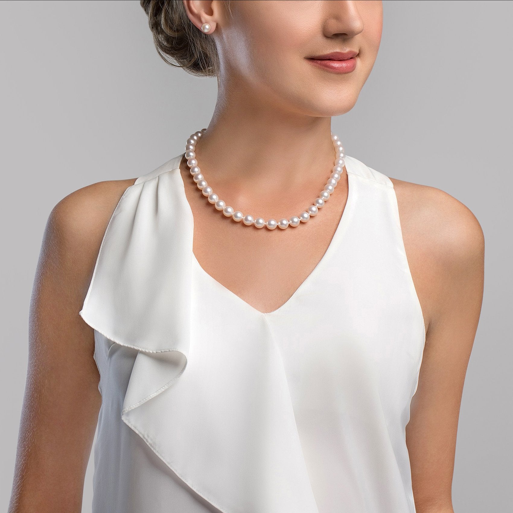 Buy Round Shape Pearls Choker Necklace With Adjustable Dori for Women and  Girls (White). Online In India At Discounted Prices