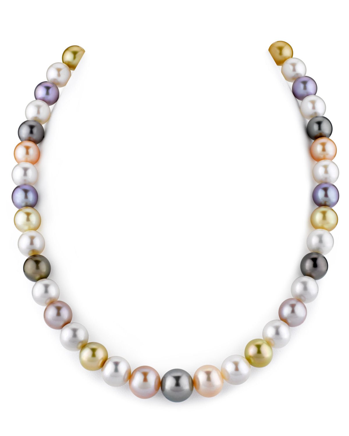 12-15mm Multicolor Tahitian Pearl Single String Necklace – MMK