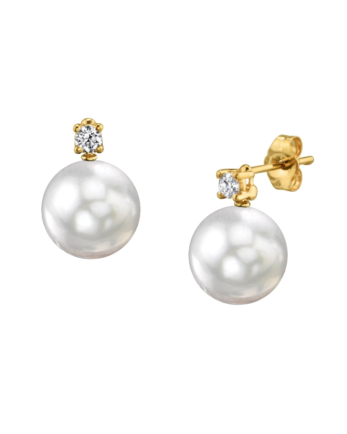 Pearl Diamond Stud Earrings