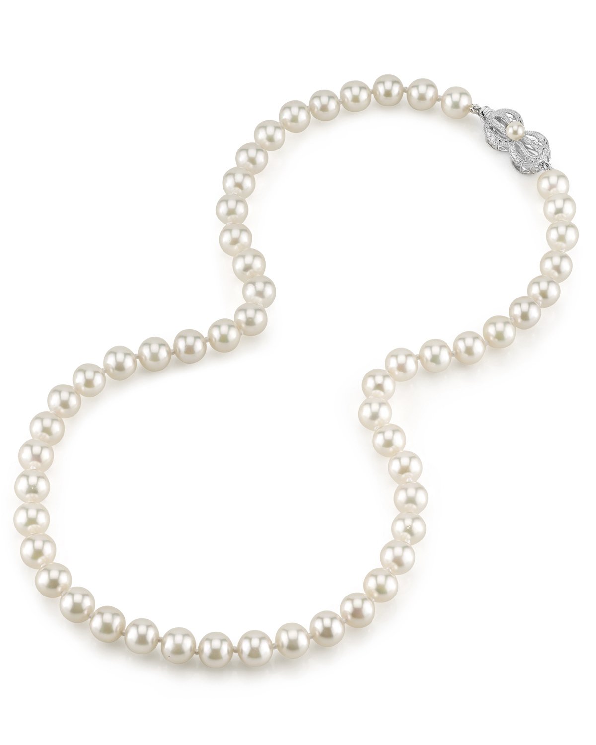 8.5-9.5mm White Freshwater Pearl Necklace - AAAA Quality