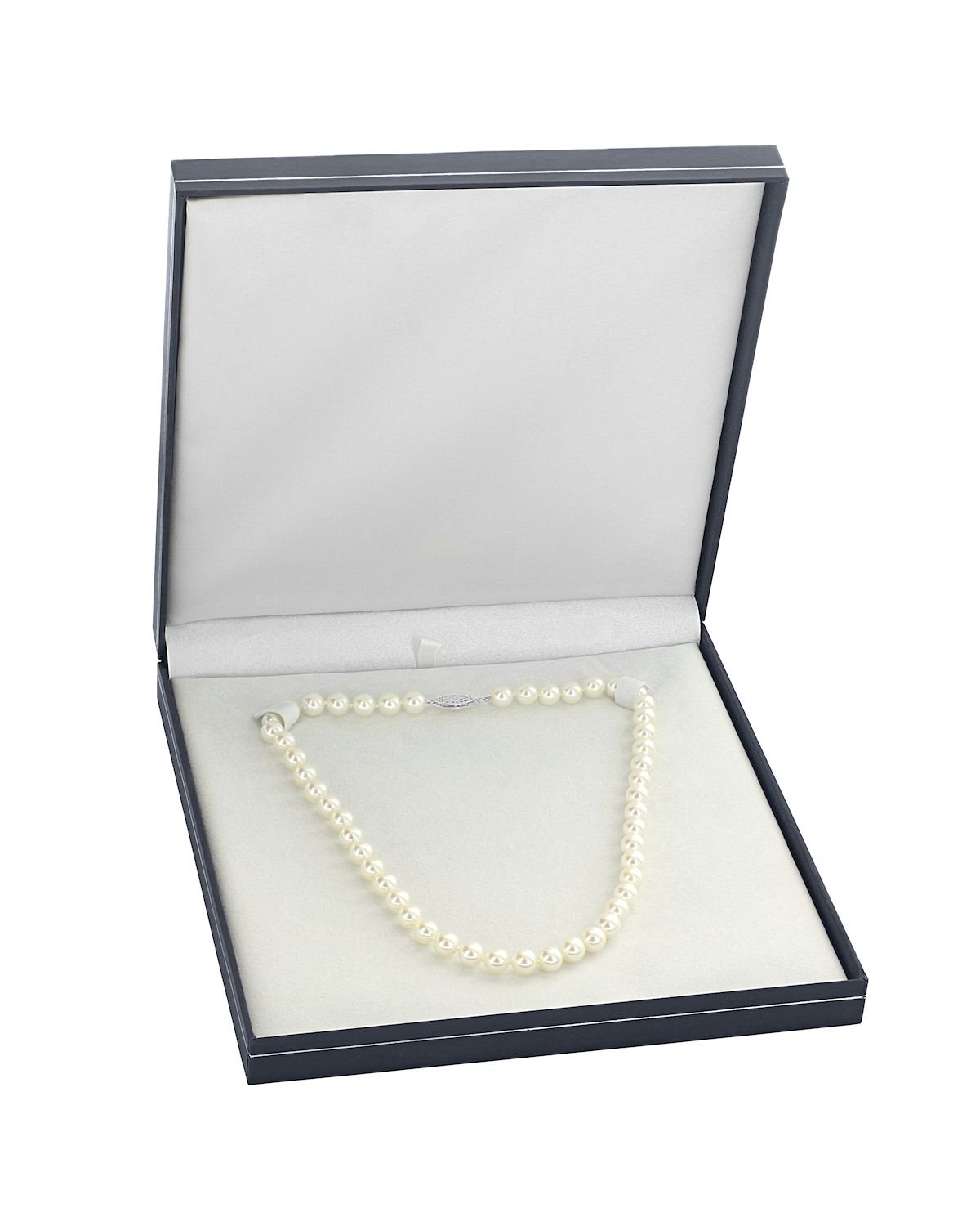 White Japanese Akoya Pearl Necklace, 9.0-9.5mm - AAA Quality