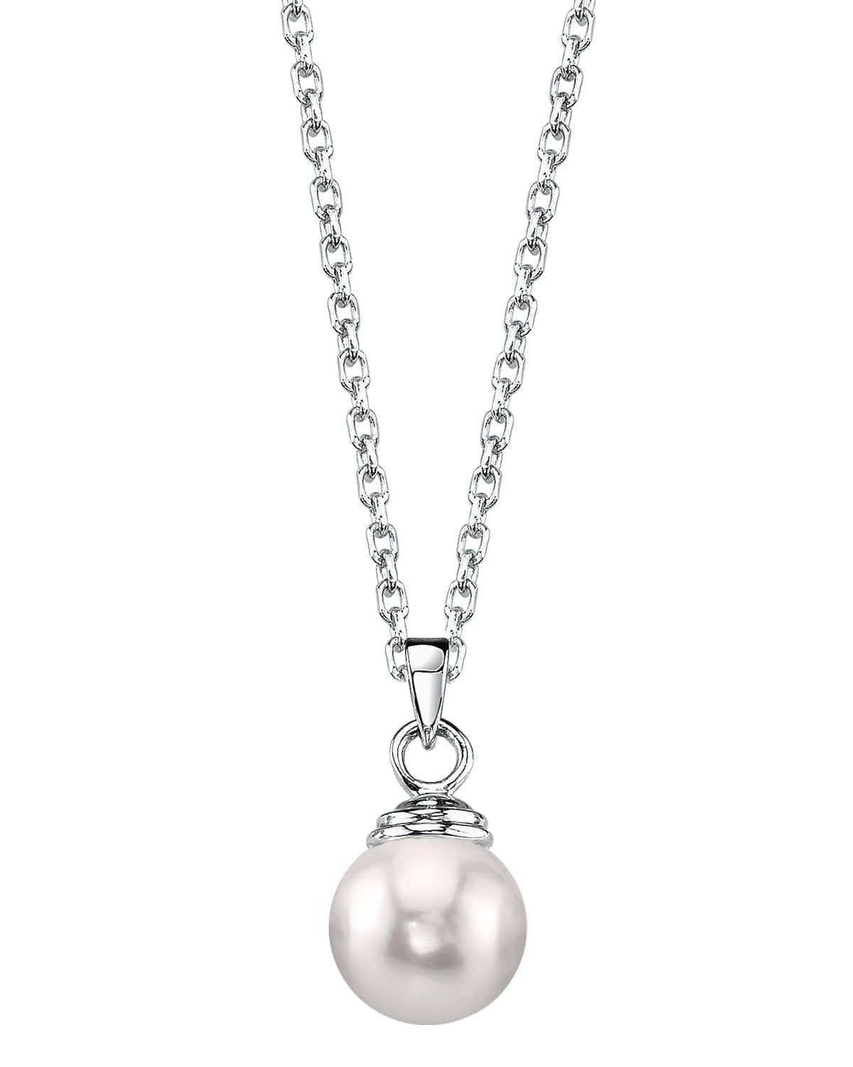 Necklace Real White Gold Akoya Pearl Pendant includes 14K shops Gold Chain