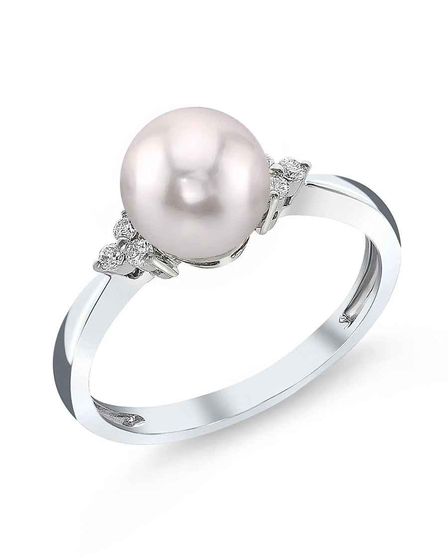 14 Karat Gold Akoya Pearl Elegance Ring - One of a Kind Long Spiral St –  MONOLISA