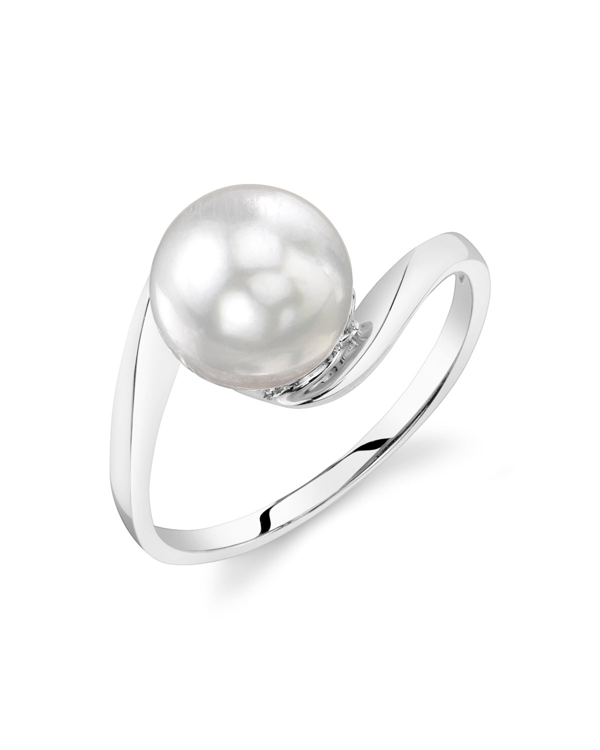 Silver Feather and Pearl Ring – Timeless Pearl