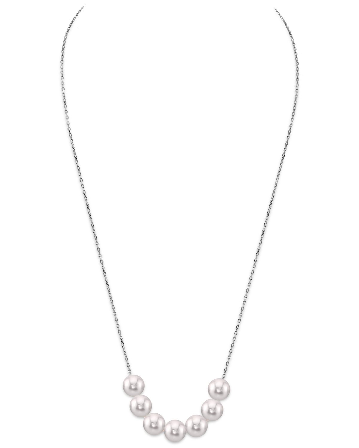 Japanese Akoya Pearl 14K Gold Tin Cup Celeste Necklace - Pure Pearls