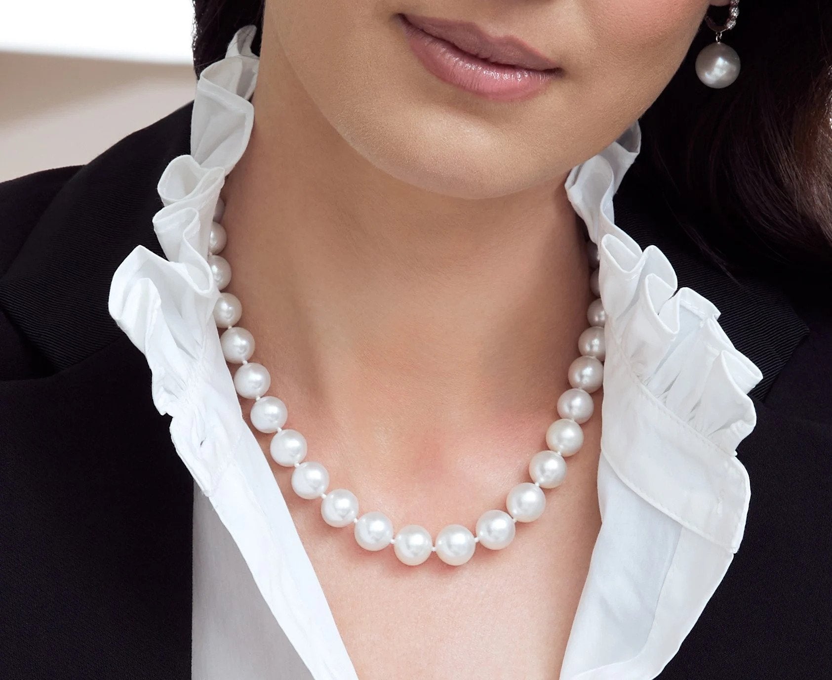 16-18.9mm White South Sea Pearl Necklace- AAAA Quality VENUS