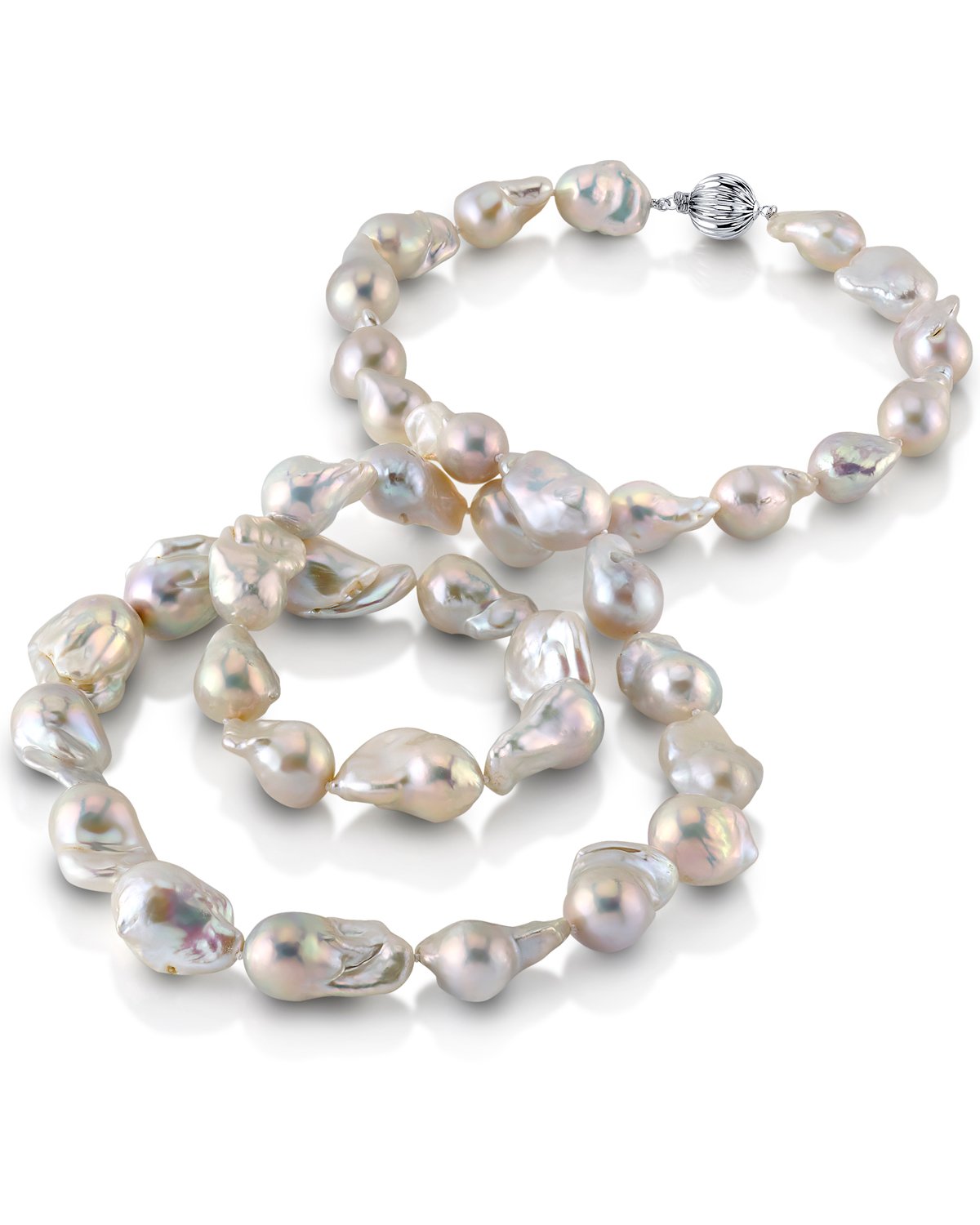 Baroque pearl deals necklace value