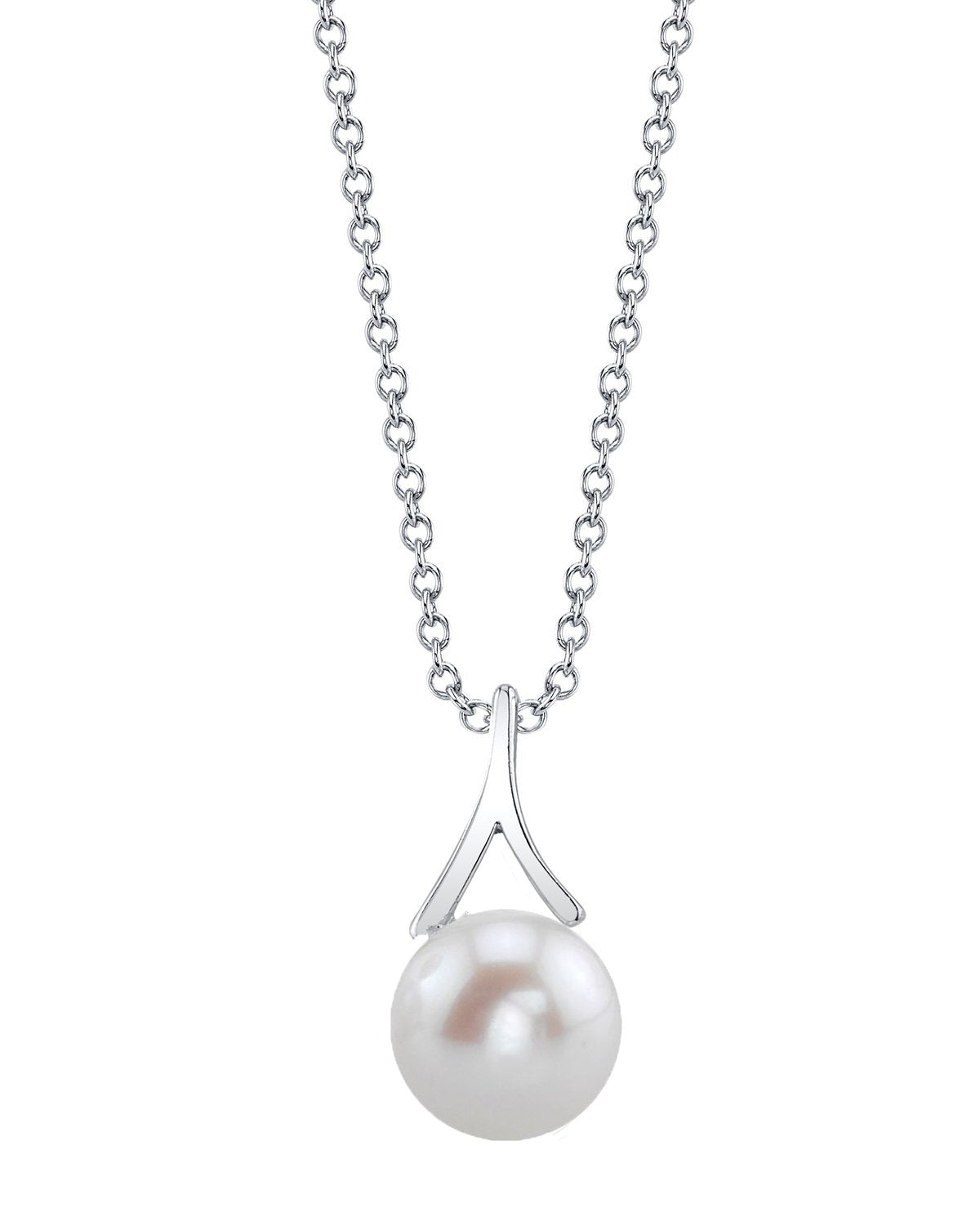 Single Pearl Choker Necklace | Sterling Silver Chain | Adjustable Length |  Certified Quality – Witt & Pearl