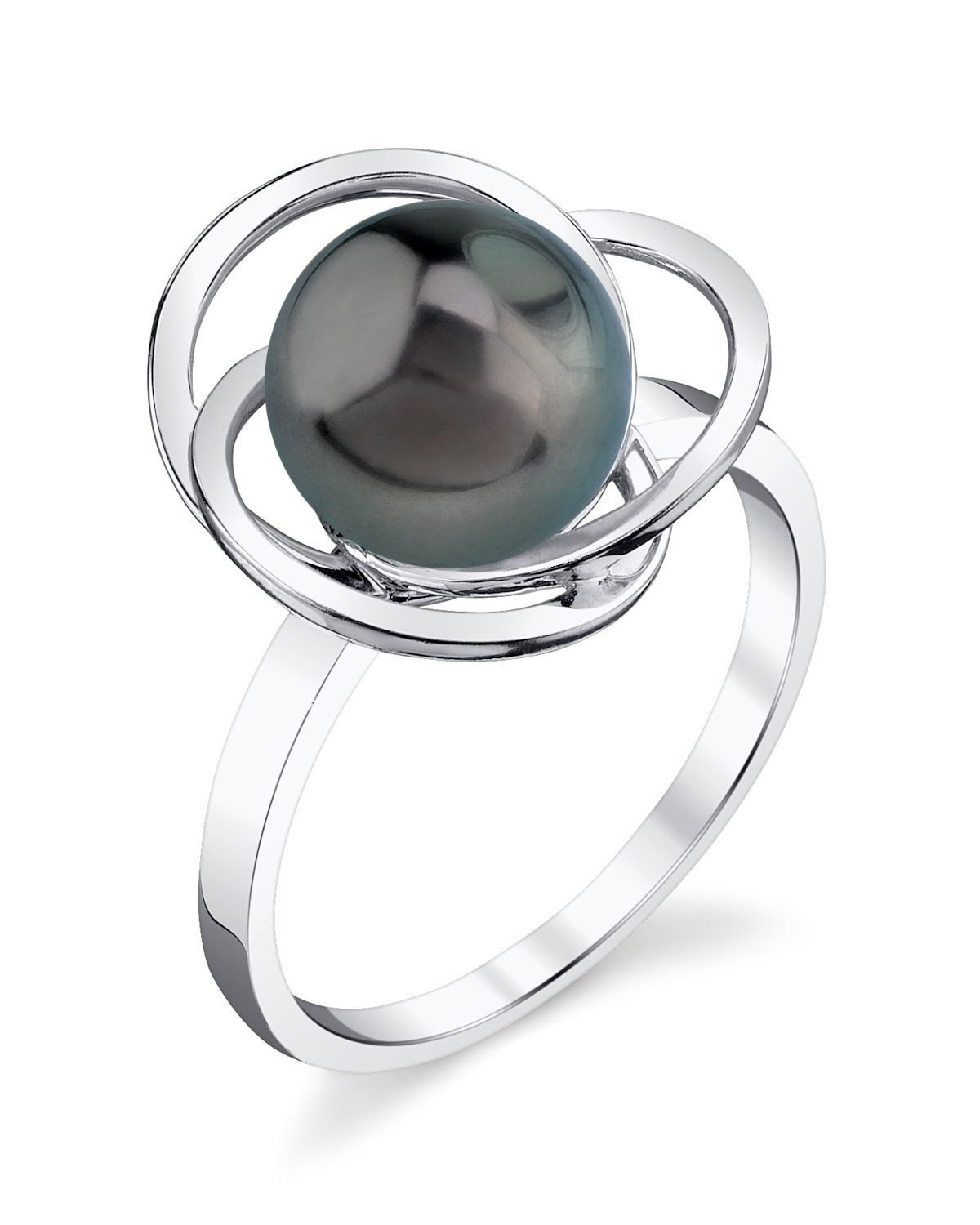 Sterling silver with 9mm Tahitian pearl Ring size shops 7.5 but can adjustable